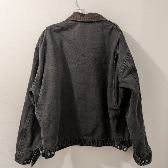 Vintage Carhartt Detroit Jacket J97 BLK Black Blanket Lined Mens 2XL Tall - Picture 8 of 16
